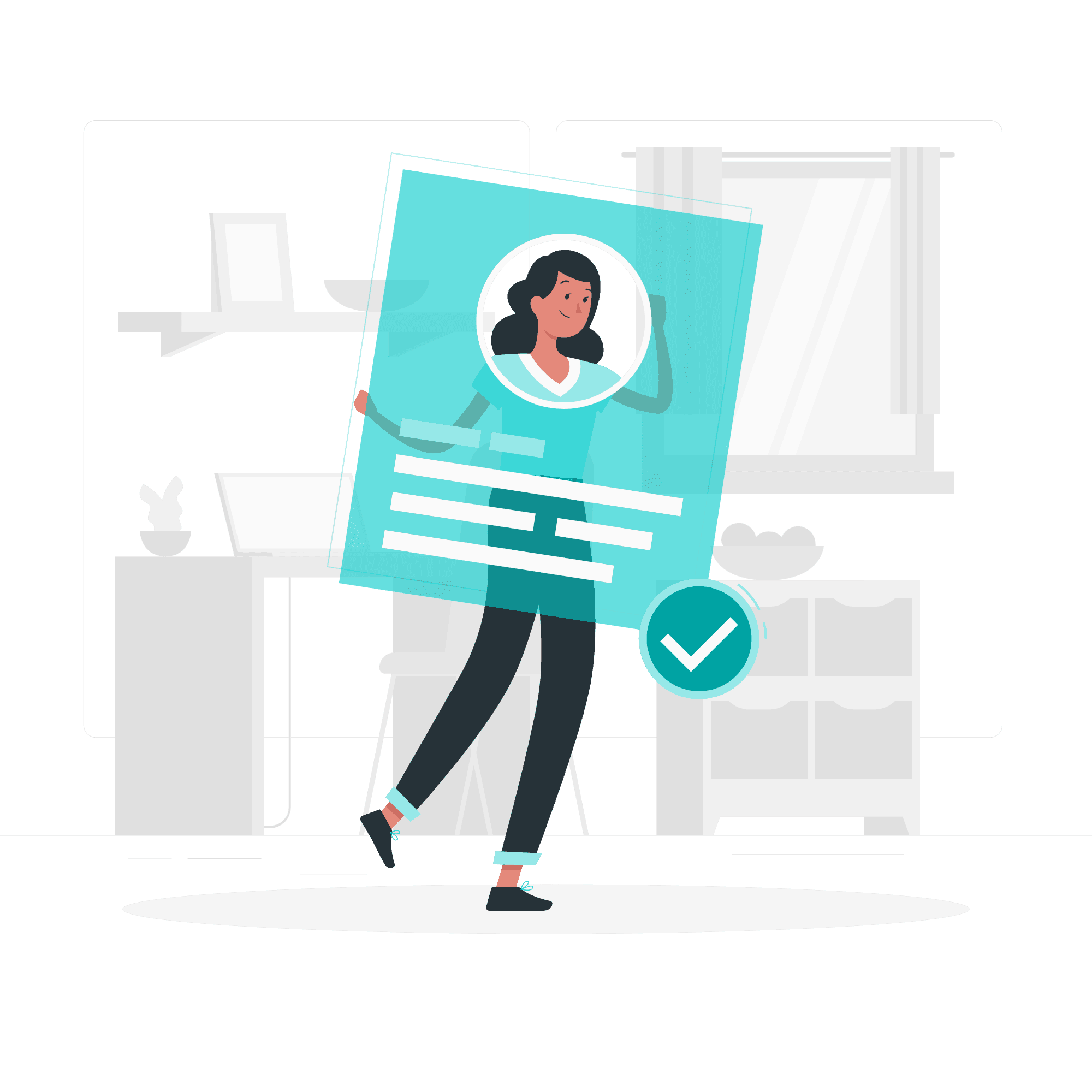 Abstract resume illustration